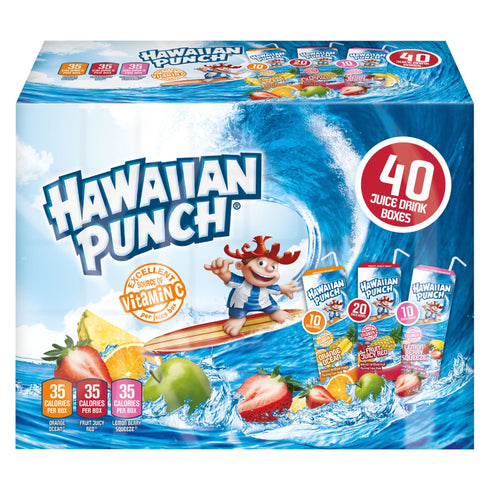 Hawaiian Punch Variety Pack, Juice Drink, Boxes, 40 pk./6.75 fl. oz.